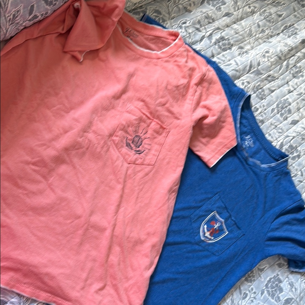 J. Crew Pink and Blue Short Sleeve Tees